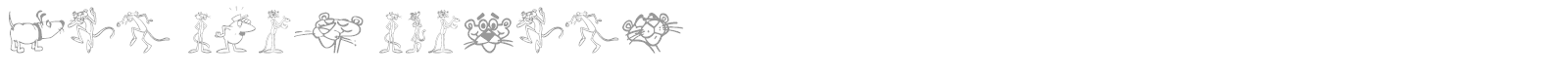 The Pink Panther font preview